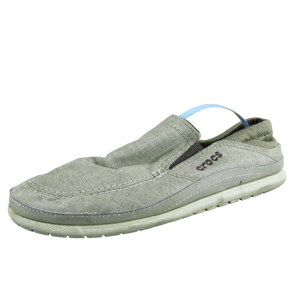 Crocs Men's  Slip-On Beige Fabric Size 7 Medium  Used 2025‎